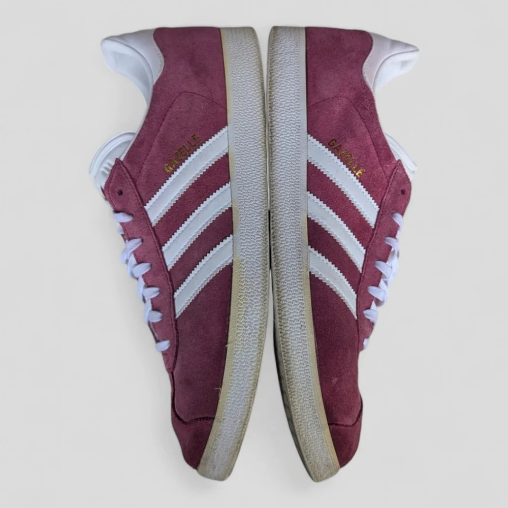 Adidas Gazelles Men's Collegiate Burgundy Shoes Sneakers Sz 12 90s Grunge Skater